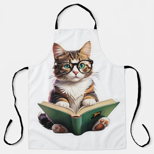 猫読の本 エプロン (正面)
