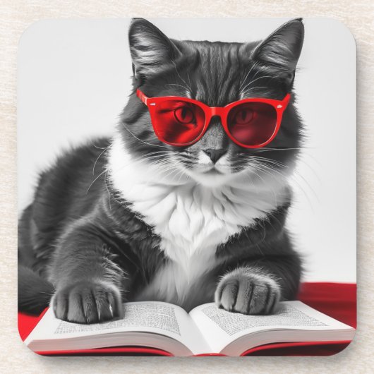 猫読の本 コースター (正面)