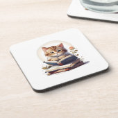 猫読の本 コースター (左側)