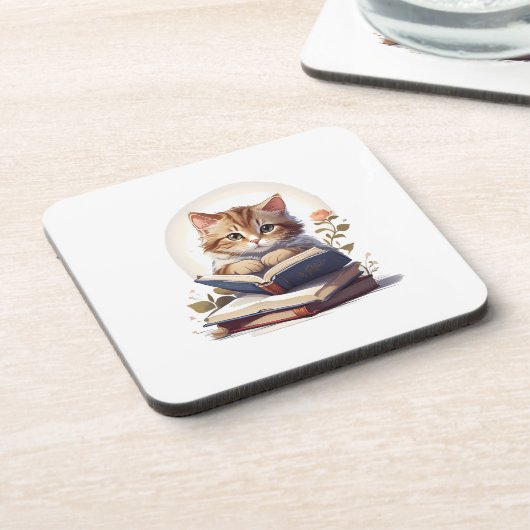 猫読の本 コースター (左側)
