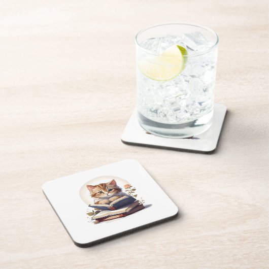 猫読の本 コースター (右側)