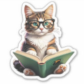 猫読の本 シール (正面)