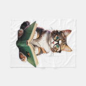 猫読の本 フリースブランケット (正面(横))