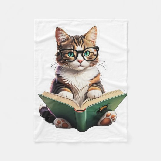 猫読の本 フリースブランケット (正面)