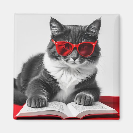 猫読の本 マグネット (正面)