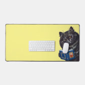 猫読の本、ルイ・ワイン デスクマット (キーボード&マウス)