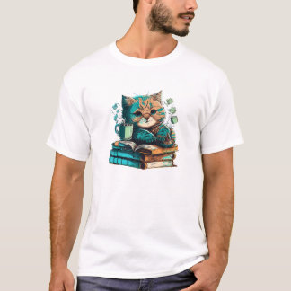 猫読の本 Tシャツ