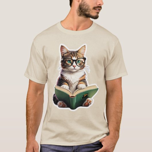 猫読の本 Tシャツ (正面)