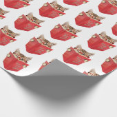 猫読の赤い本 ラッピングペーパー (角)