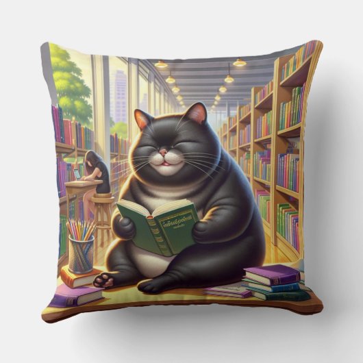 猫読は本だ クッション (裏面)