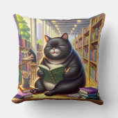 猫読は本だ クッション (正面)