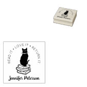 猫読よ愛し返し本 ラバースタンプ (押印)