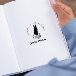 猫読よ愛し返し本 ラバースタンプ