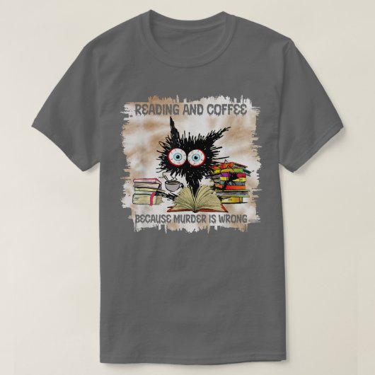 猫読ネクタイが間違っているので Tシャツ (デザイン正面)