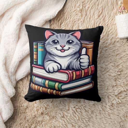 猫読先生学校 クッション (ブランケット)