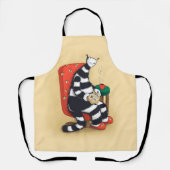 猫読愛好家 エプロン (正面)