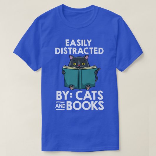 猫読本読み手読司書 Tシャツ (デザイン正面)