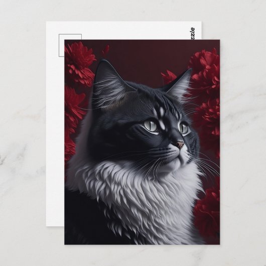 猫買い ポストカード (正面/裏面)