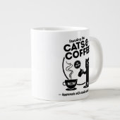 猫走とコーヒーに関するSNS ジャンボコーヒーマグカップ (正面右)