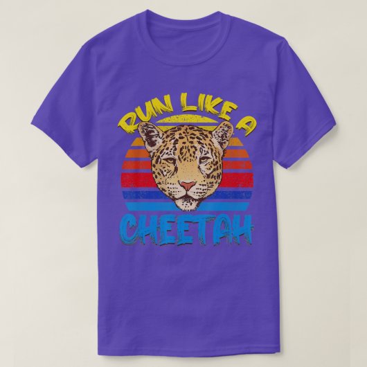猫走のチーターのように速く Tシャツ (デザイン正面)