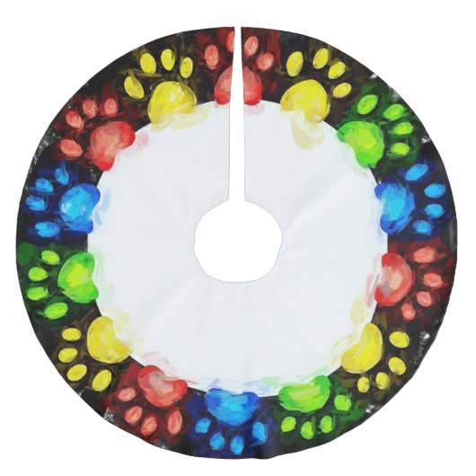 猫足の円 ブラッシュドポリエステルツリースカート (正面)