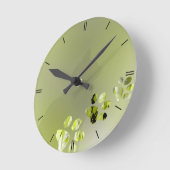 猫足クリーン ラウンド壁時計 (傾斜)