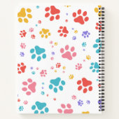猫足印刷スパイラルノート ノートブック (裏面)