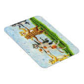 猫踊り歌う猫マグネット*パーソナライズド マグネット (右側)