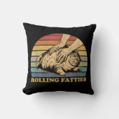 猫転がの死おもしろい亡 クッション (正面)