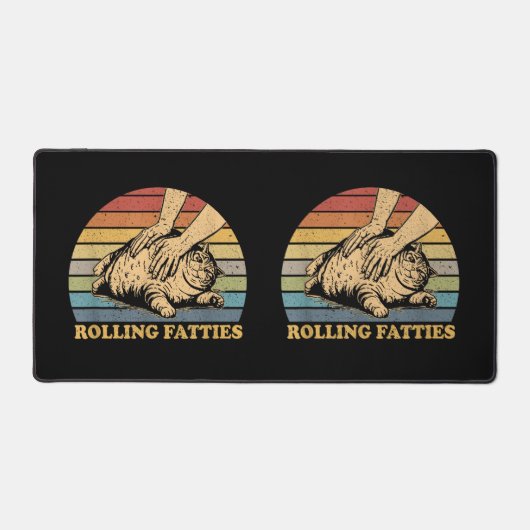 猫転がの死おもしろい亡 デスクマット (正面)