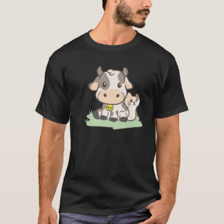 猫農家美学日本のの牛 – Cute Ka Tシャツ