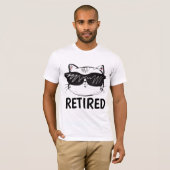 猫退職したTシャツおもしろい Tシャツ (正面フル)