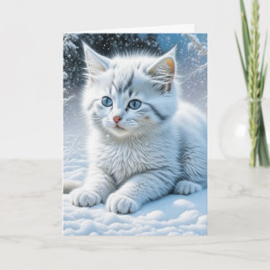 猫遊が雪の中に  考えの概要 カード