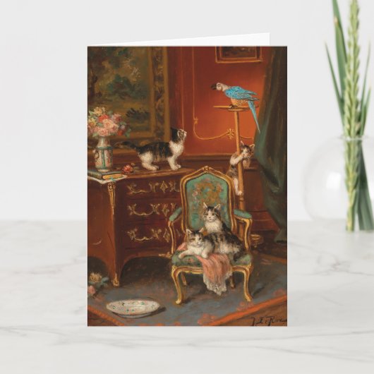 猫遊とオウム | ジュールルロイ カード (正面)