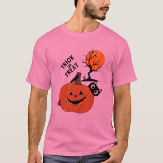 猫遊とカボチャ – Trick or Treat Time Tシャツ