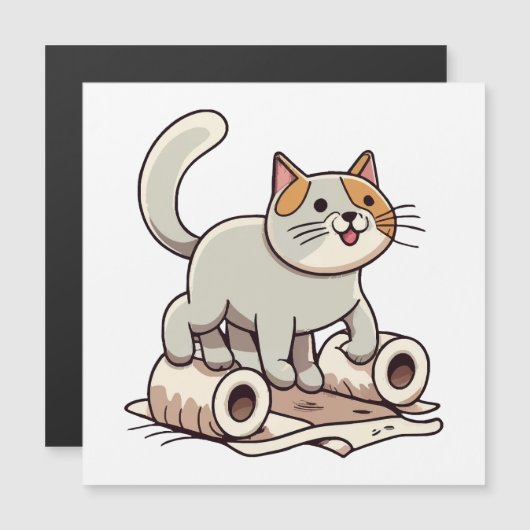 猫遊とトイレ紙 (正面/裏面)