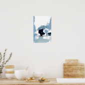 猫遊と一緒に雨の日ポスター ポスター (キッチン)