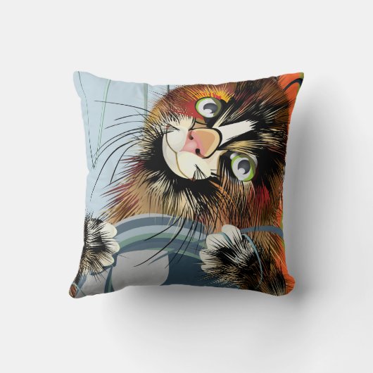 猫遊と糸 クッション (裏面)