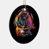 猫遊のエレクトリックギターロック重金属音楽 セラミックオーナメント (右)