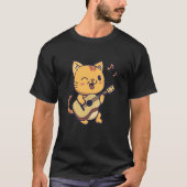 猫遊のギターかわいい男の子 Tシャツ (正面)