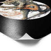 猫遊のギターロックキャットヘビーメタルキャットムス フォトプリント            (角)