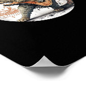 猫遊のギターロックキャットヘビーメタルキャットムス ポスター (角)