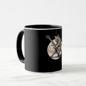 猫遊のギターロックキャットヘビーメタルキャットムス マグカップ (正面左)