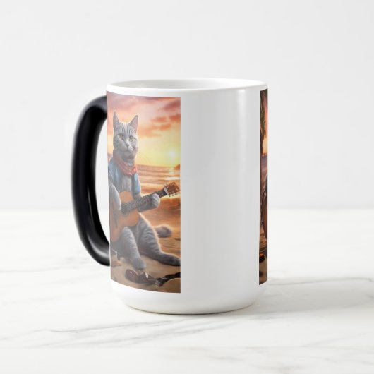 猫遊のギター モーフィングマグカップ (正面左)