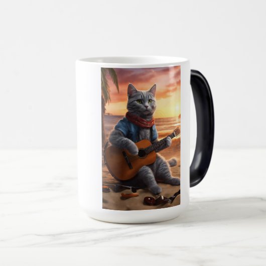 猫遊のギター モーフィングマグカップ (正面右)