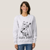 猫遊のギターTシャツ スウェットシャツ (正面フル)