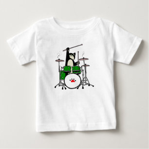 猫遊の太おもしろい遊鼓 ベビーTシャツ