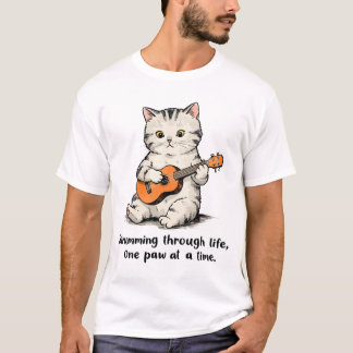 猫遊は小さなウクレレ Tシャツ