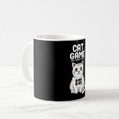猫遊びは猫を見ないおもしろい コーヒーマグカップ (正面左)