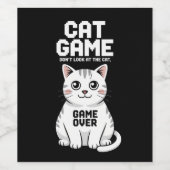 猫遊びは猫を見ないおもしろい ワインラベル (シングルラベル)